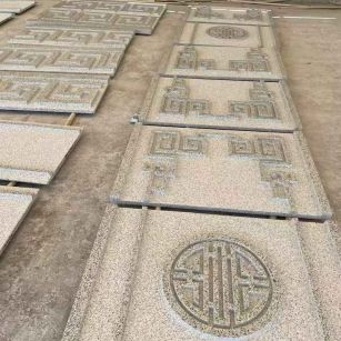 盘锦 白麻花岗岩外墙立面雕刻板