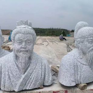 盘锦 白麻花岗岩石材人物立体雕刻