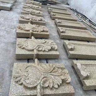 盘锦 黄金麻花岗岩别墅外墙雕刻板