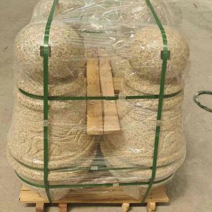 盘锦 黄金麻异形定制雕花——棒棒糖挡车柱