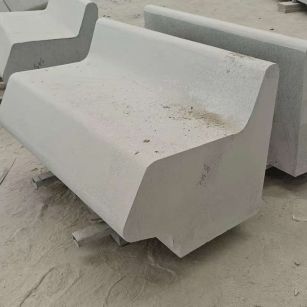 盘锦 芝麻白花岗岩异形坐凳，石凳