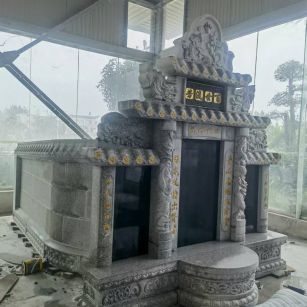 盘锦 芝麻白墓碑效果展示图