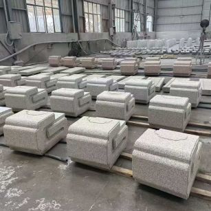 盘锦 白麻花岗岩异形加工-石凳，坐凳