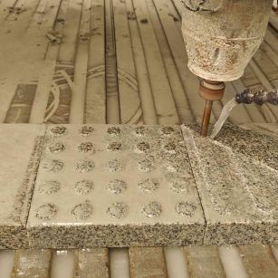 盘锦 芝麻白花岗岩石材盲人石、盲道石、盲点石