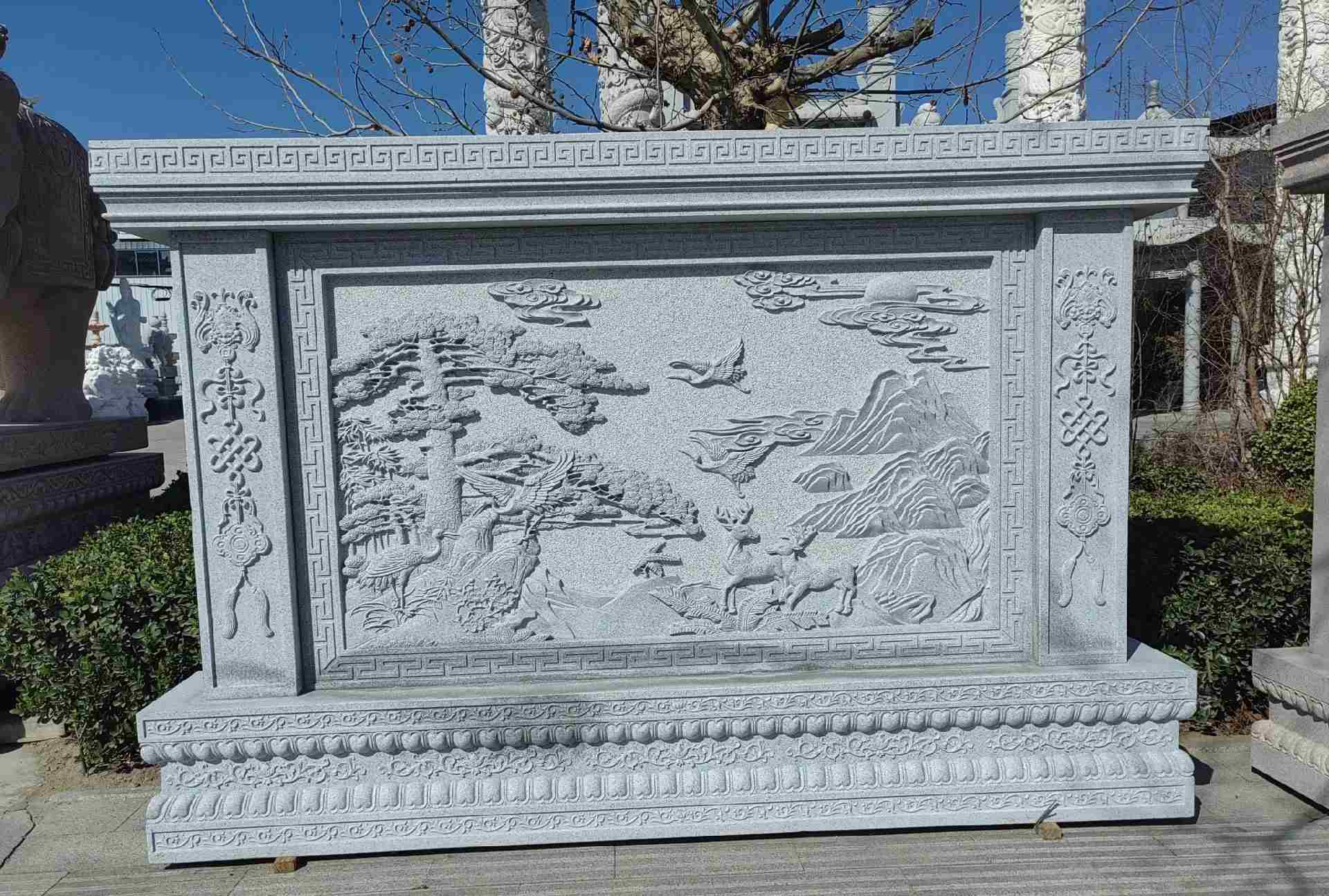 盘锦 芝麻白大型照壁，屏风，影壁