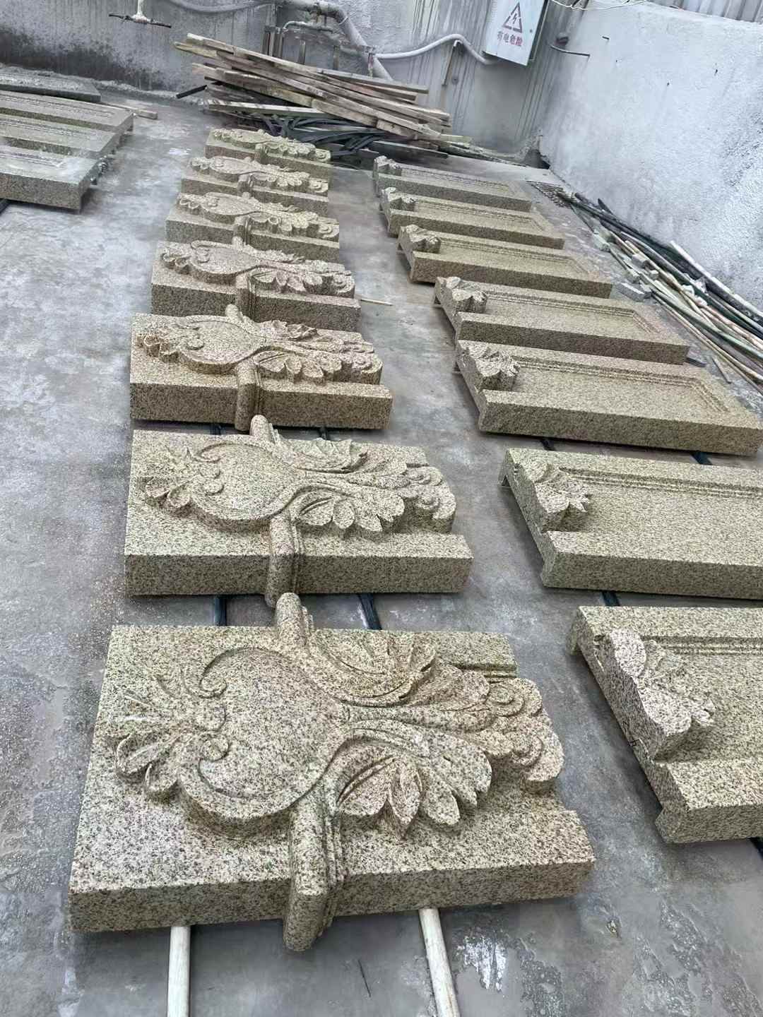 盘锦 黄金麻花岗岩别墅外墙雕刻板