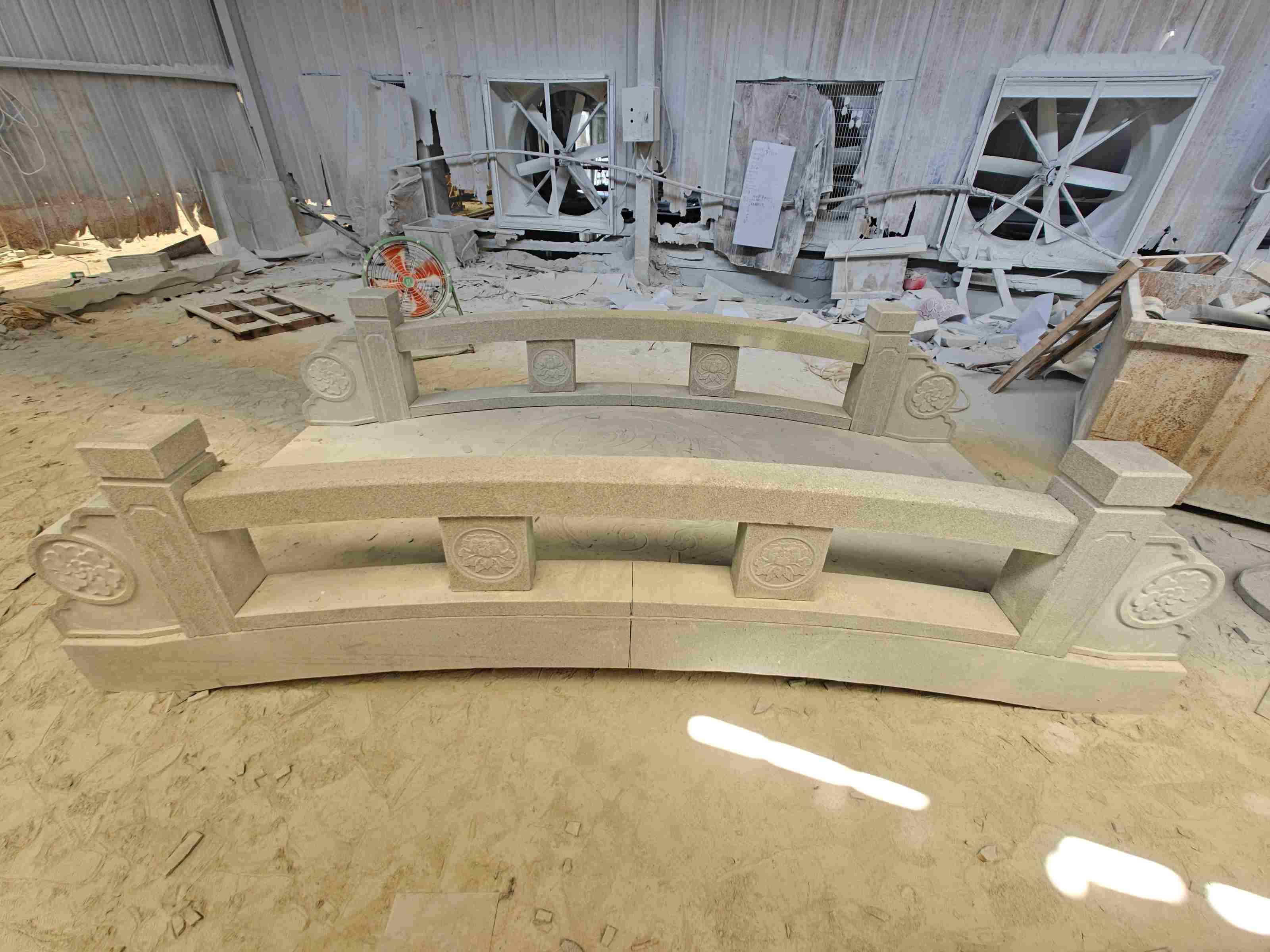 盘锦 芝麻灰花岗岩异形加工-拱桥，石桥