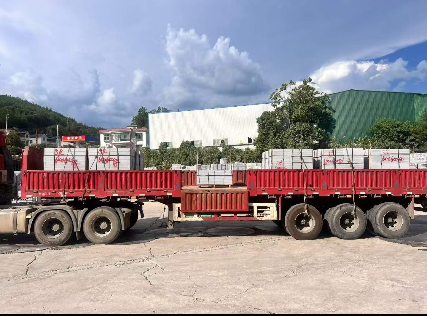 盘锦 芝麻灰花岗岩地铺石出货日常