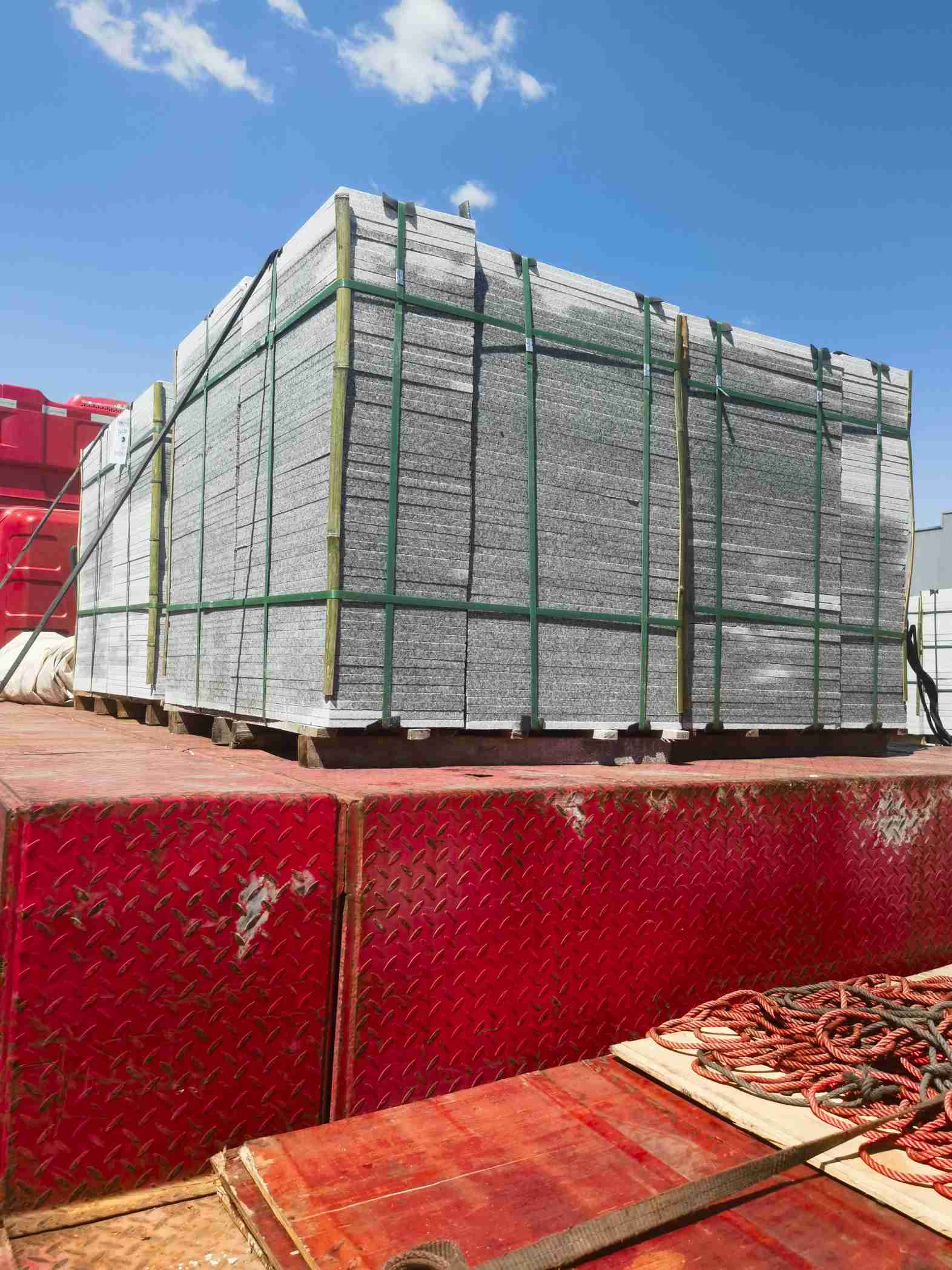 盘锦 芝麻白火烧规格板地铺石300*600/600*600