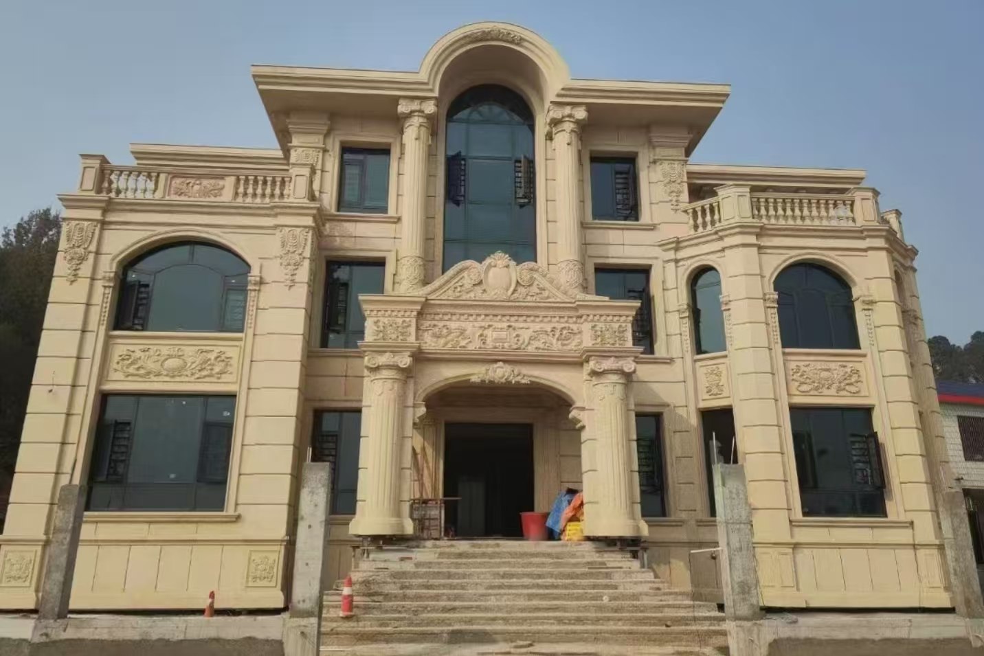 盘锦 黄金麻花岗岩别墅外墙干挂